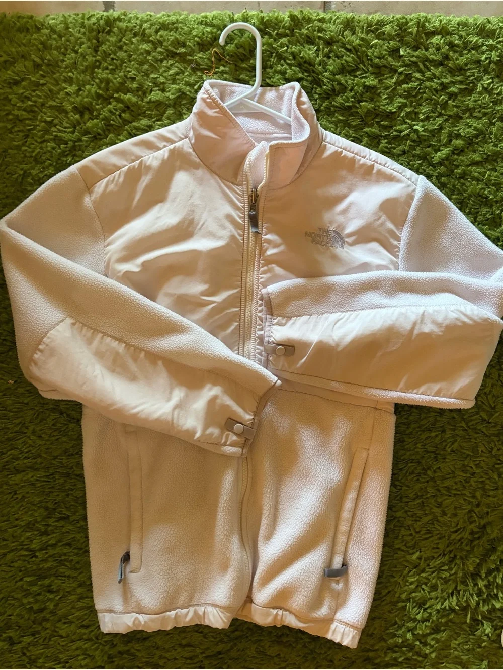 The North Face Cream Fleece-Lined Zip Jacket